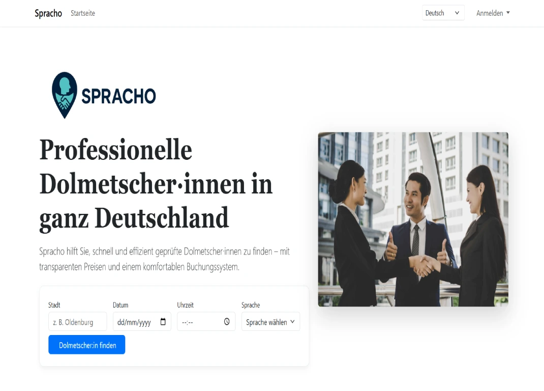 Spracho Vermittlungsplattform